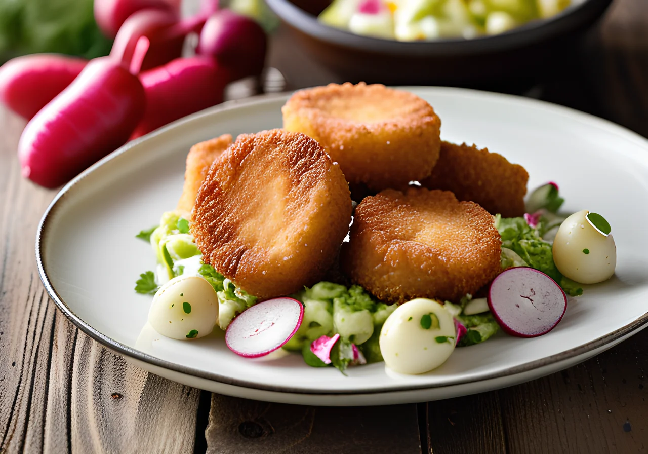 Mini Wiener Schnitzels with Potato Salad