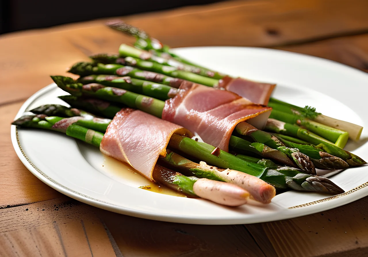 Grilled Green and White Asparagus