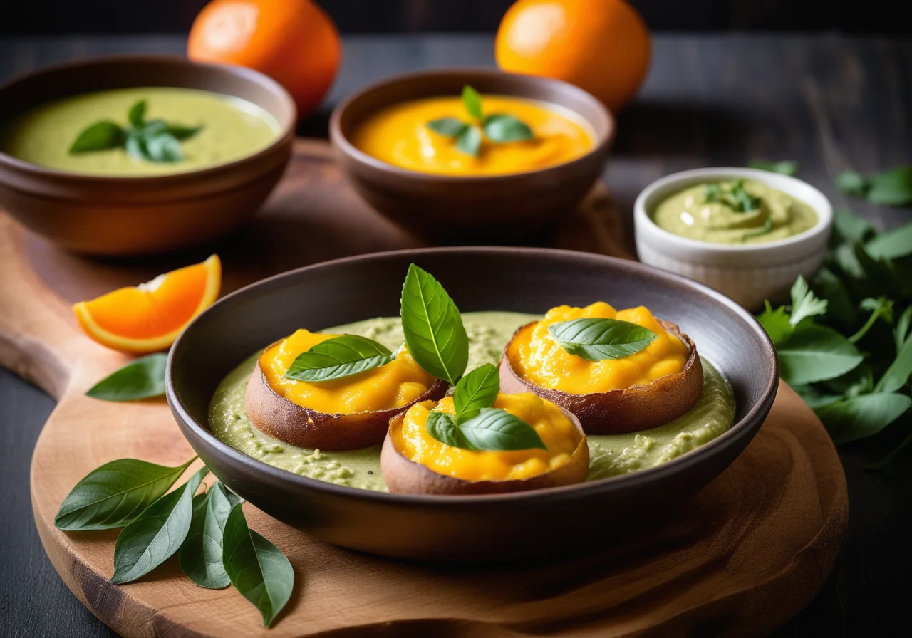 Fried Potatoes in Batter (Bhajitas) with Chutney