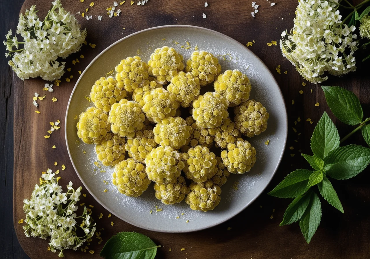 Baked Elderflower Blossoms