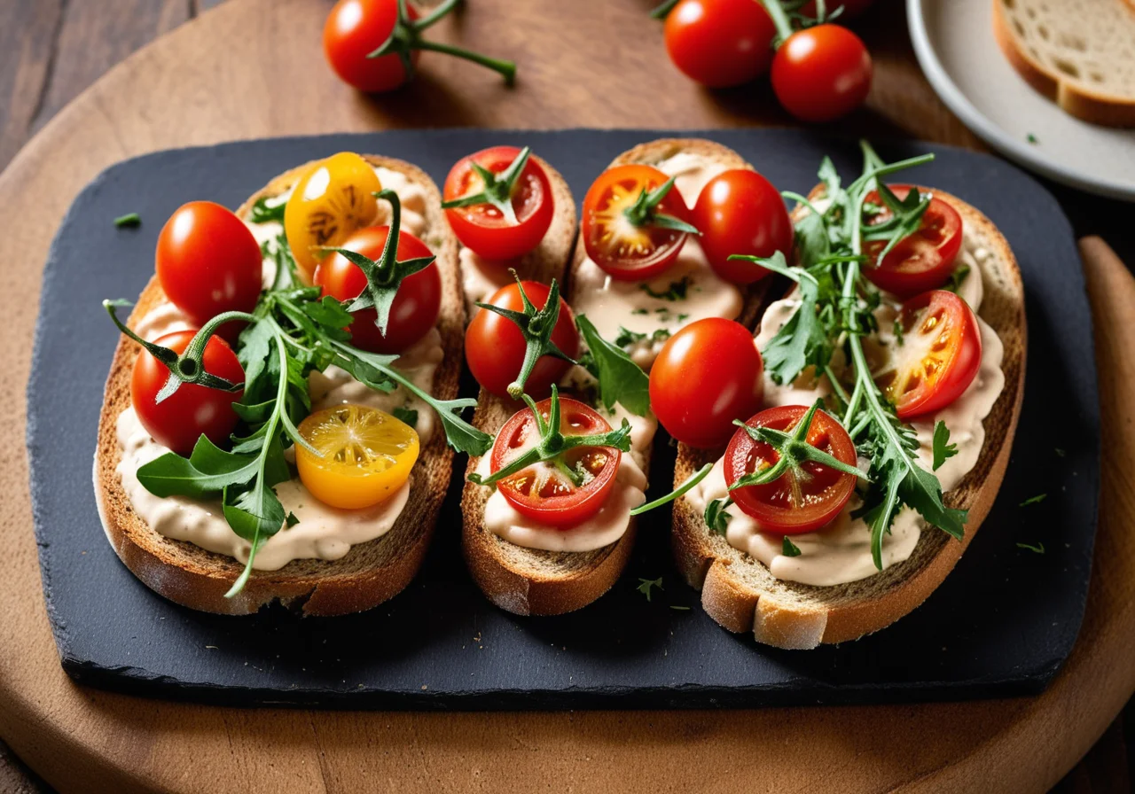 Crostini with Beans and Grilled Tomatoes