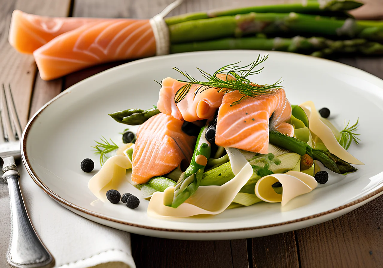 Salmon Asparagus Pasta