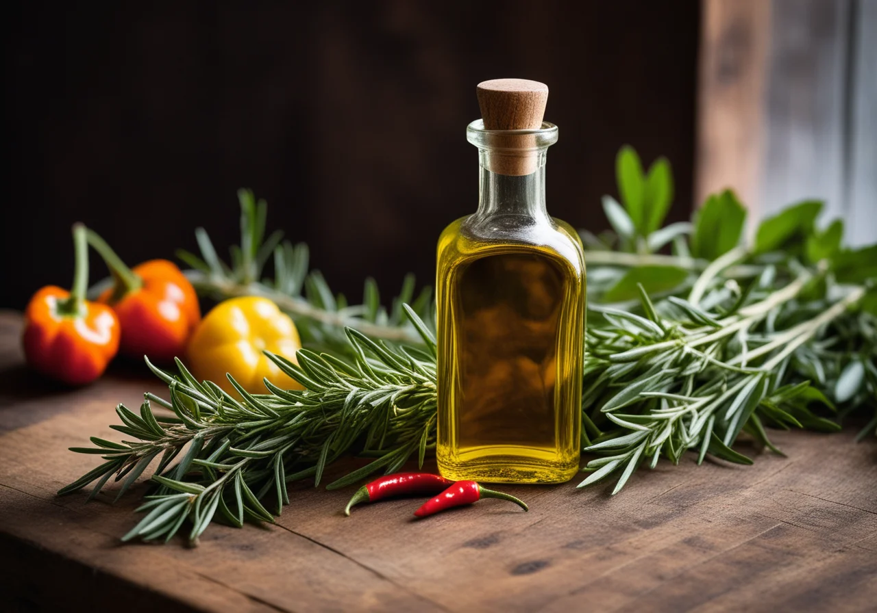 Various Oils with Herbs