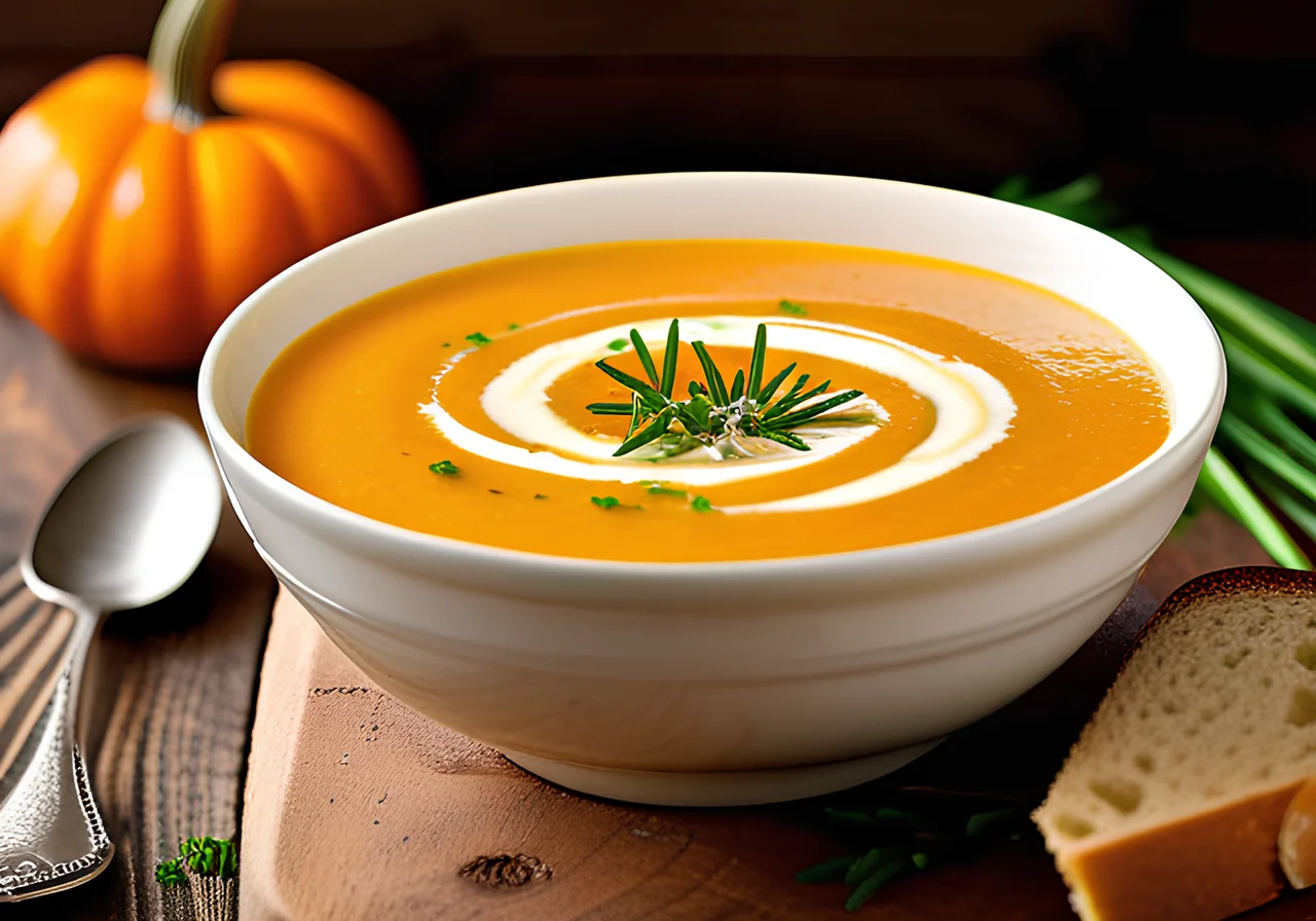 Creamy Pumpkin Soup with Apple