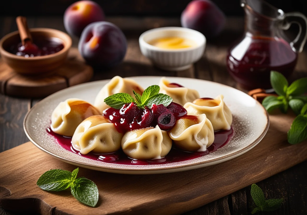 Polish-style Dumplings with Plum Filling