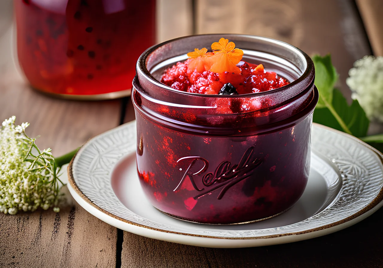 Rhubarb Elderflower Chutney