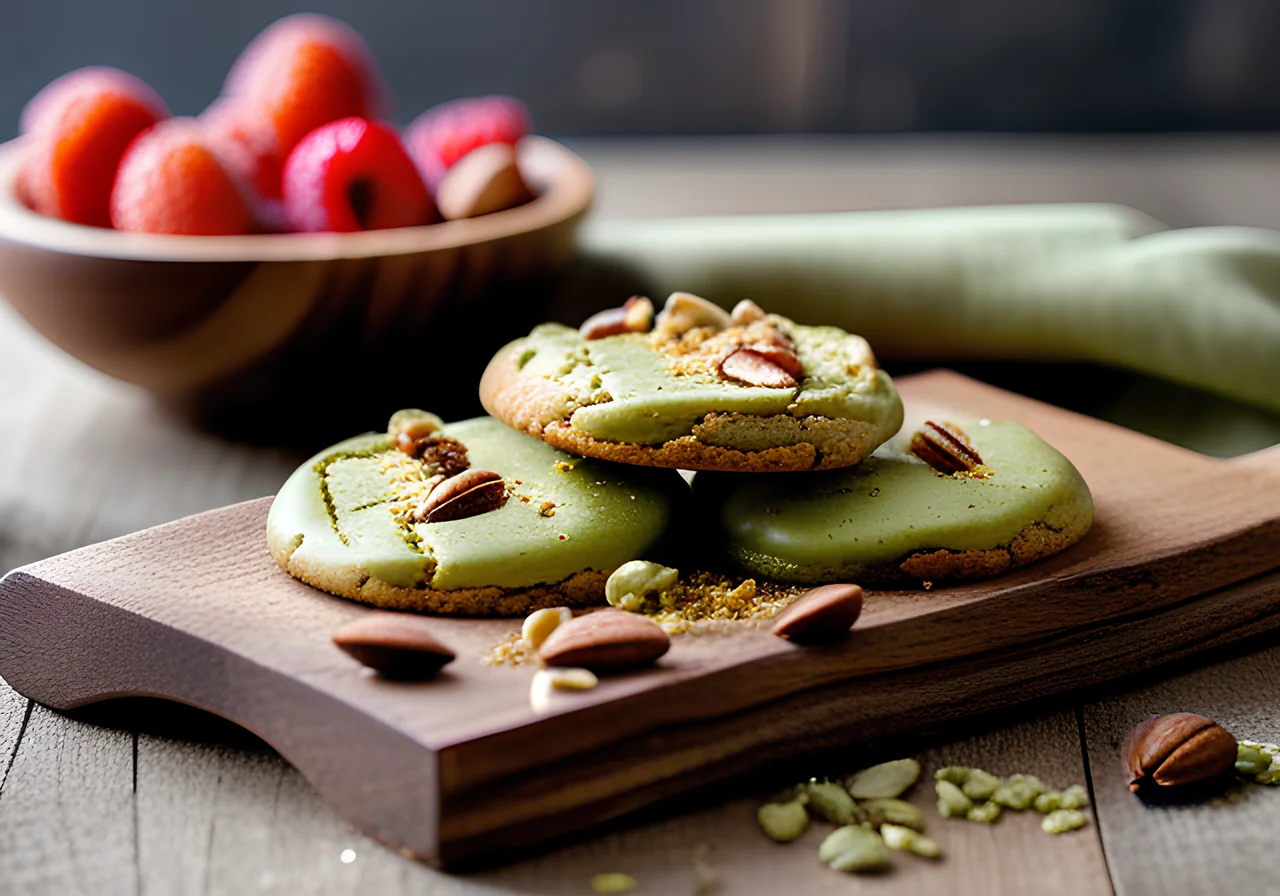 Matcha White Chocolate Cookies Vegan