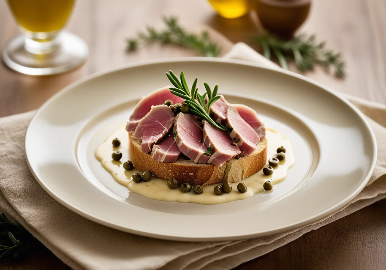 Vitello Tonnato with Lemon and Toast