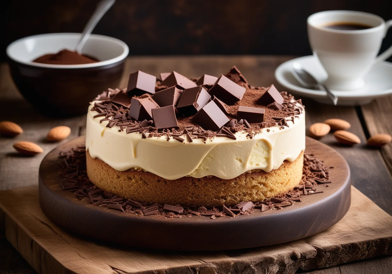 Almond Cake with Mascarpone Cream