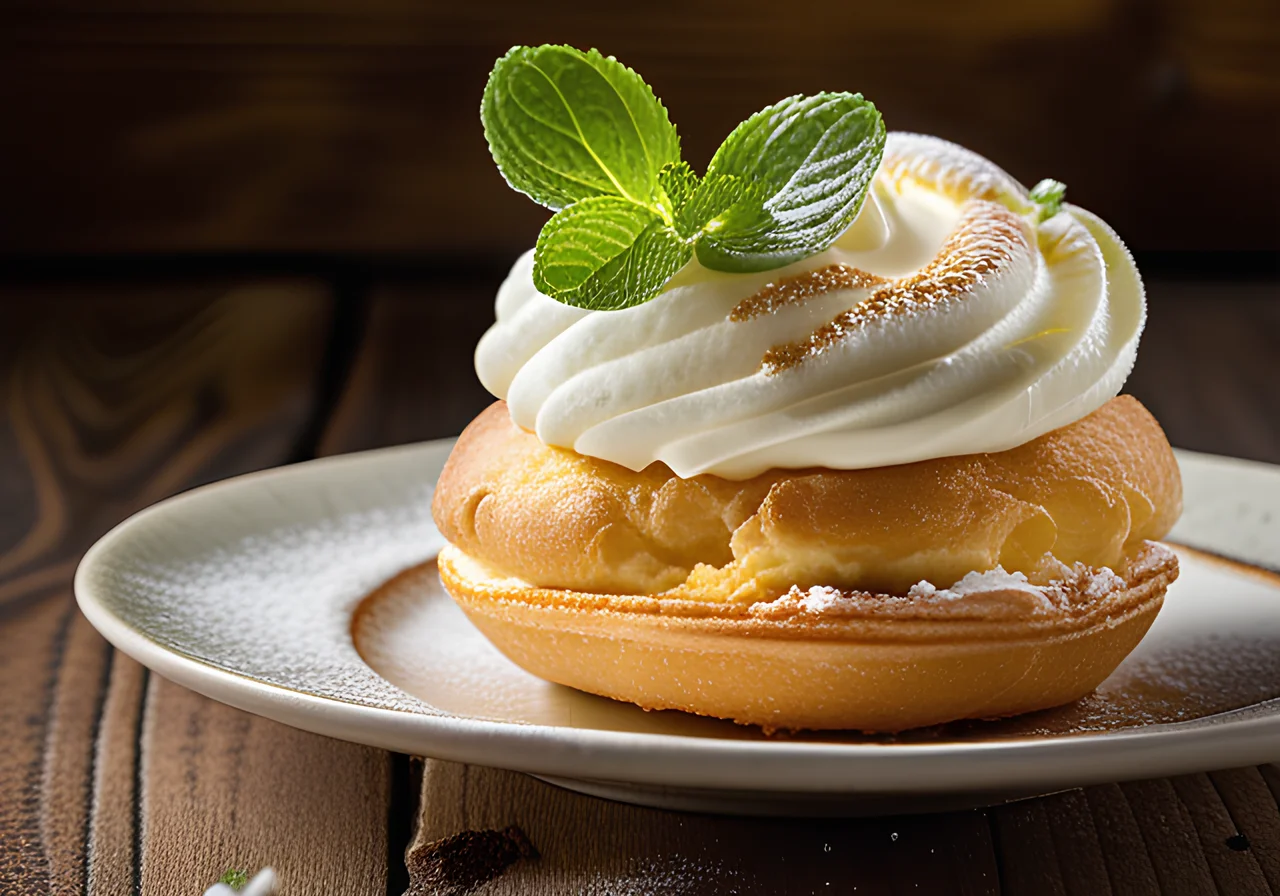 Choux Pastry with Vanilla Cream Filling