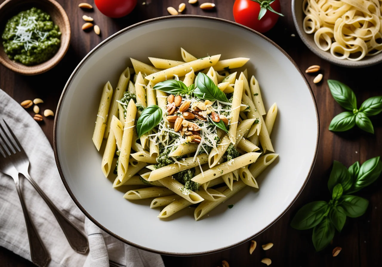 Pasta with Basil Pesto