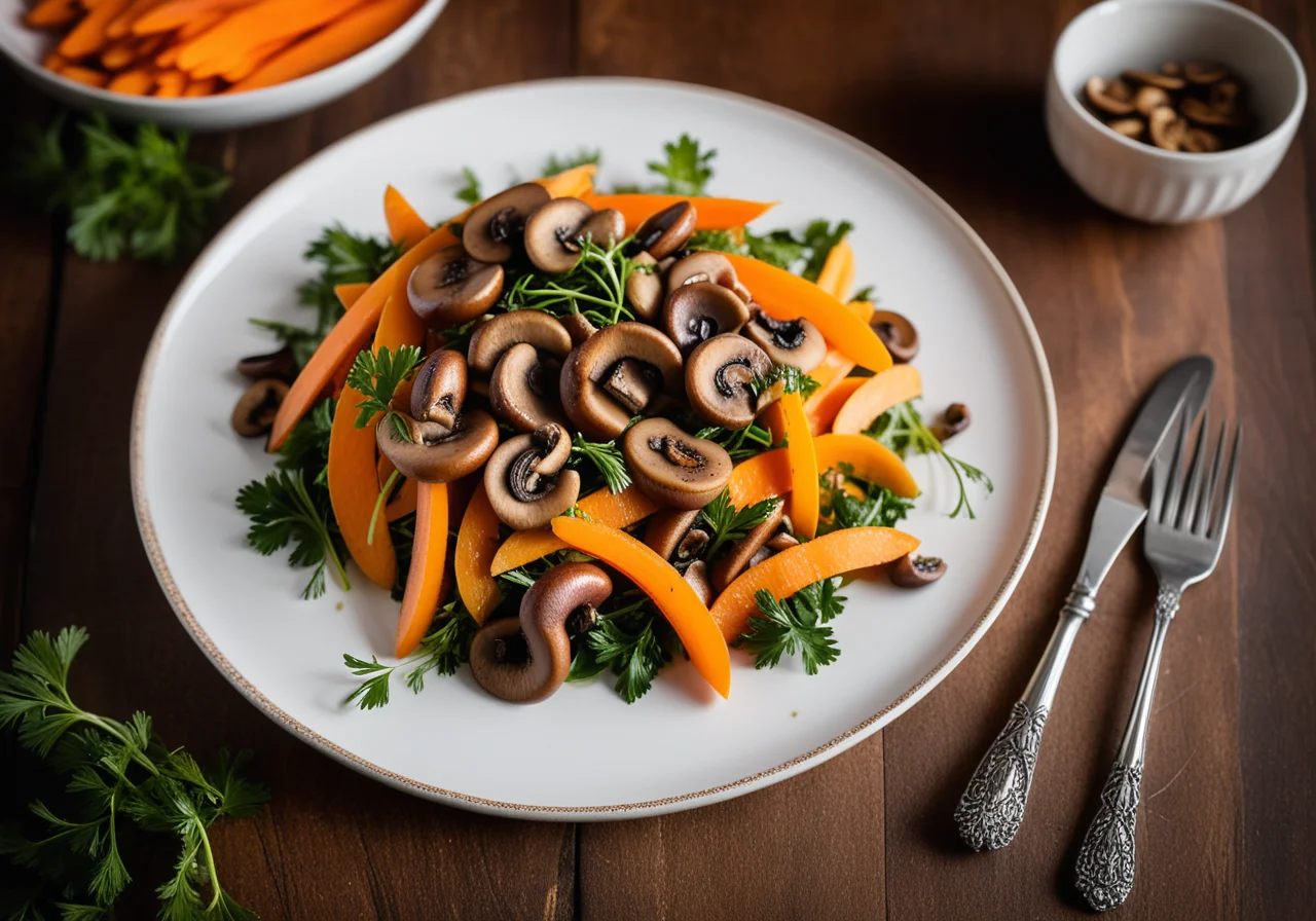 Carrot Mushroom Salad