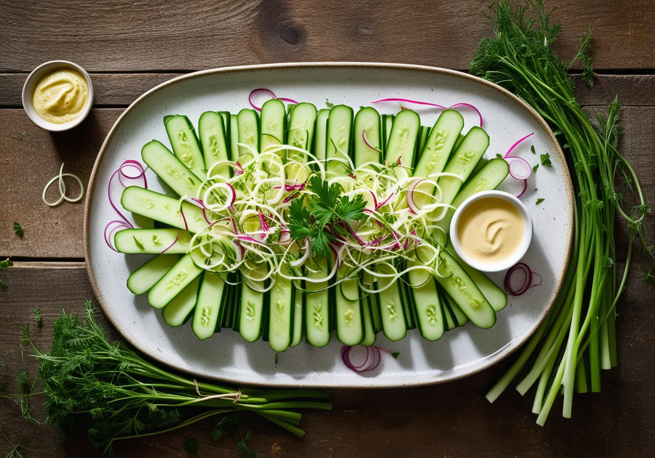 Cheese Radish Salad with Chives Vinaigrette