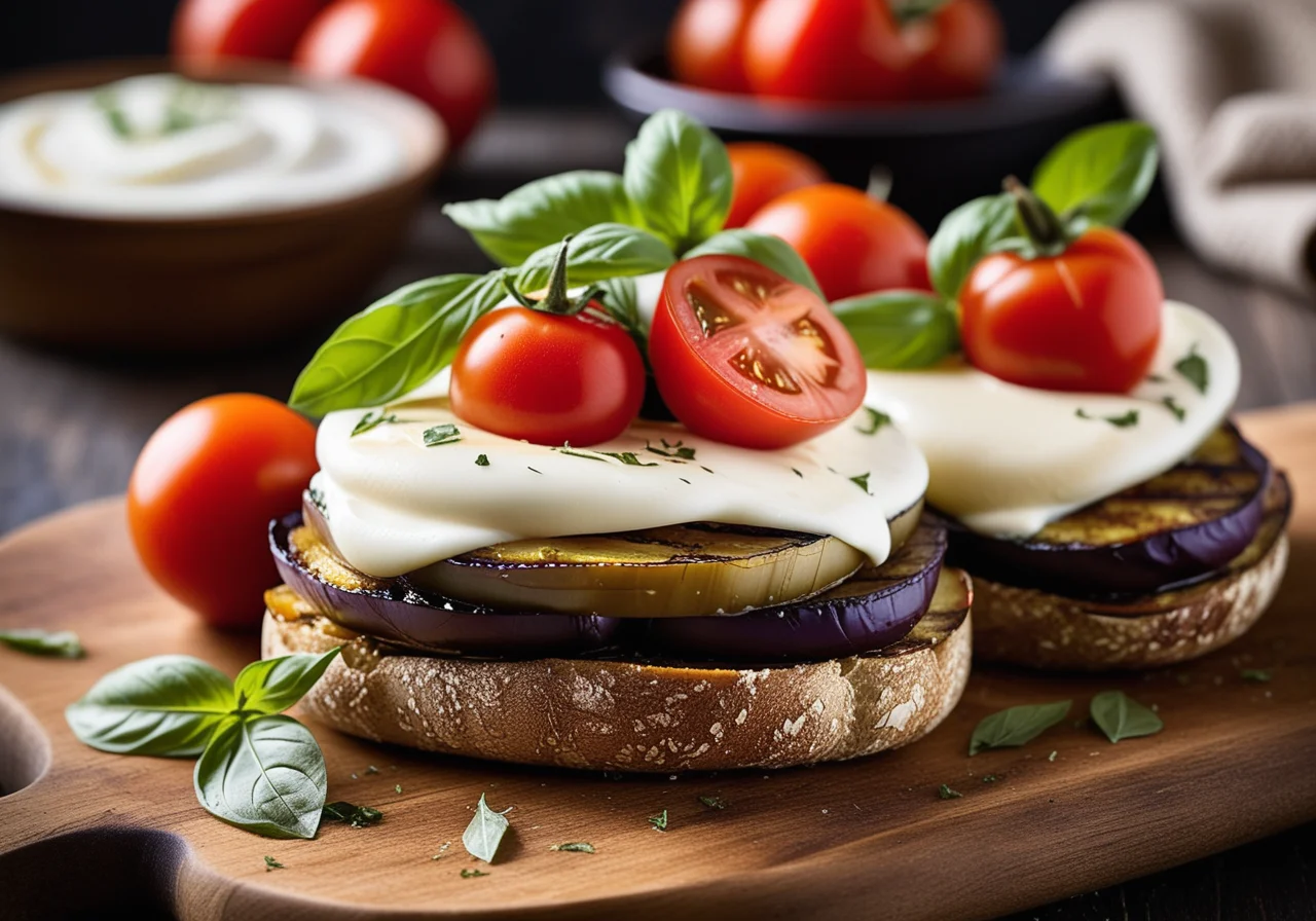 Baked Eggplant Caprese