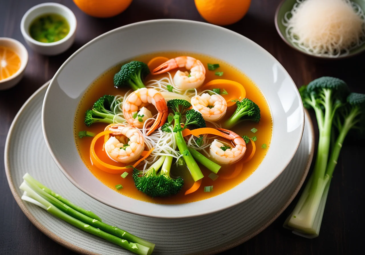 Vegetable Soup with Wan Tans