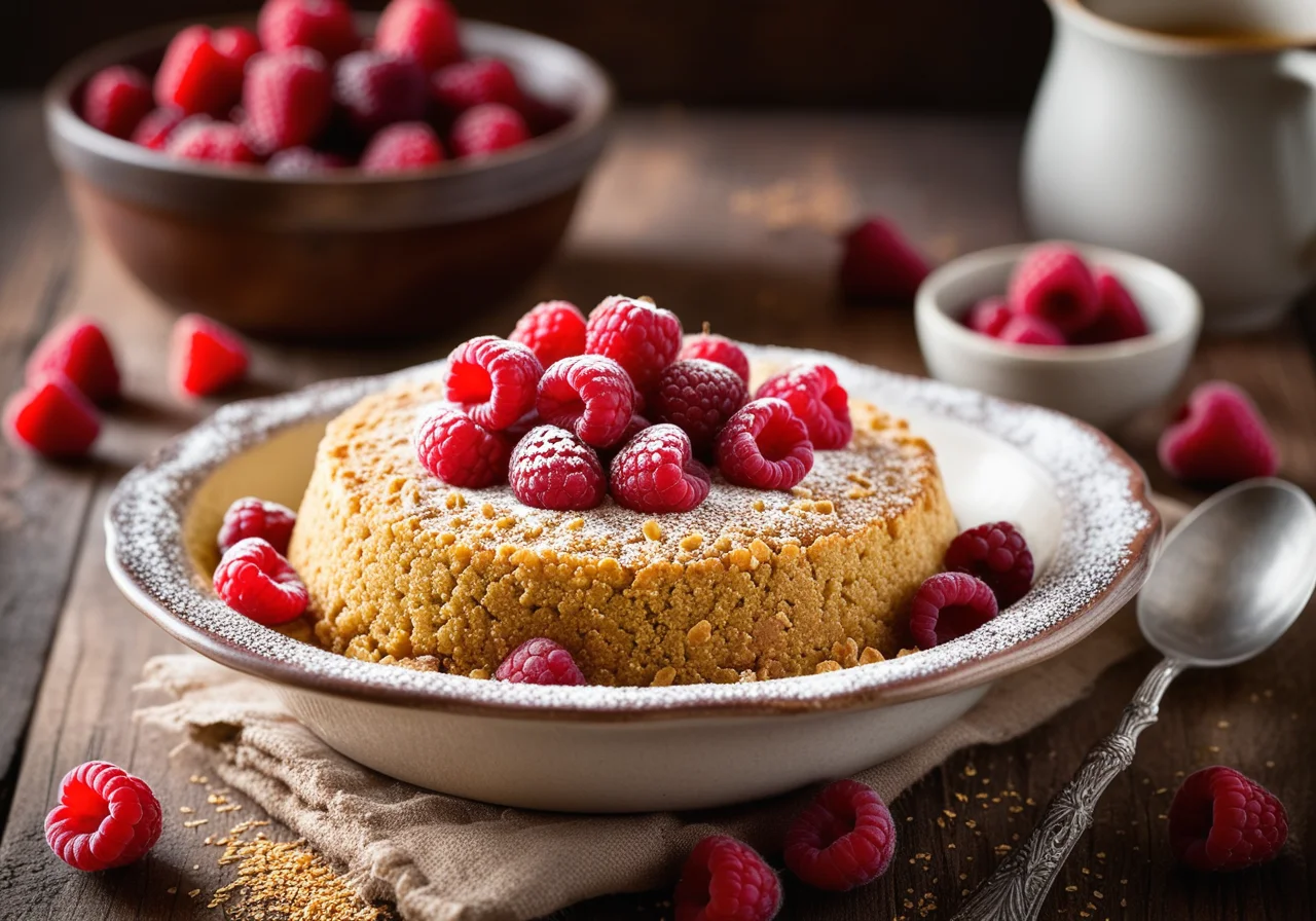 Hirse-Himbeer-Auflauf