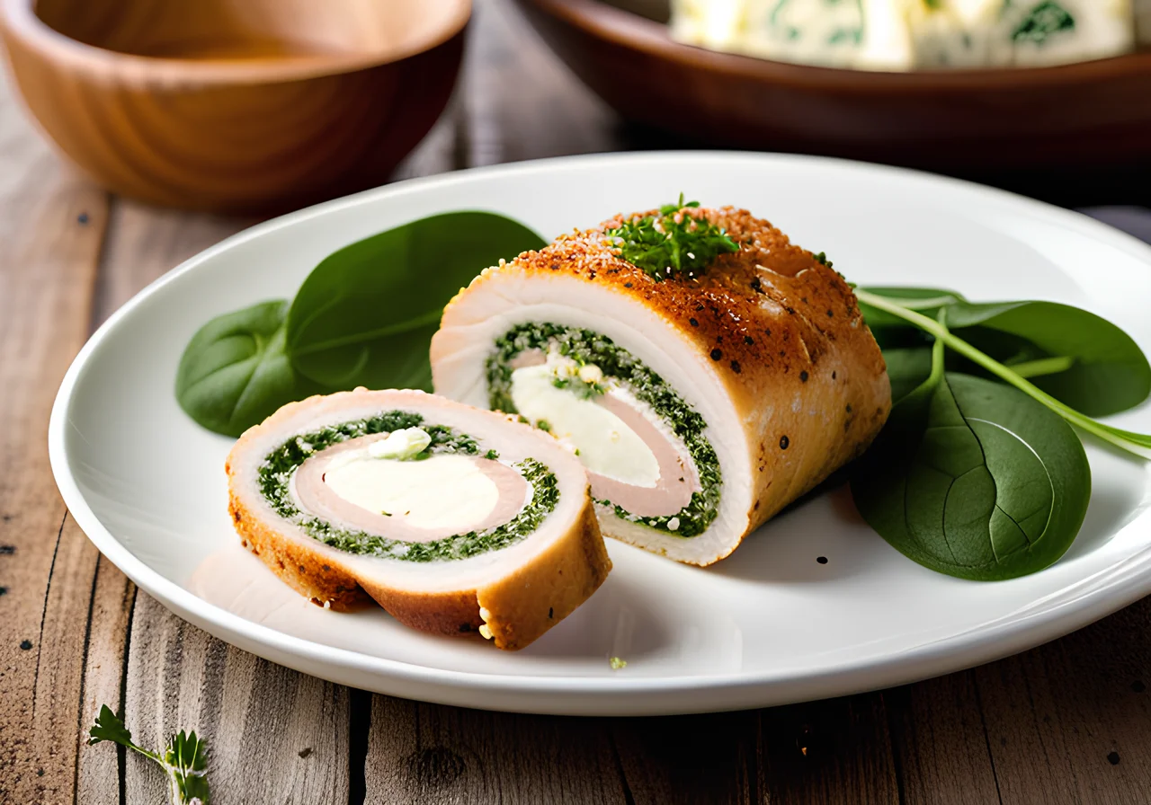 Stuffed Turkey Breast with Spinach and Cream Cheese