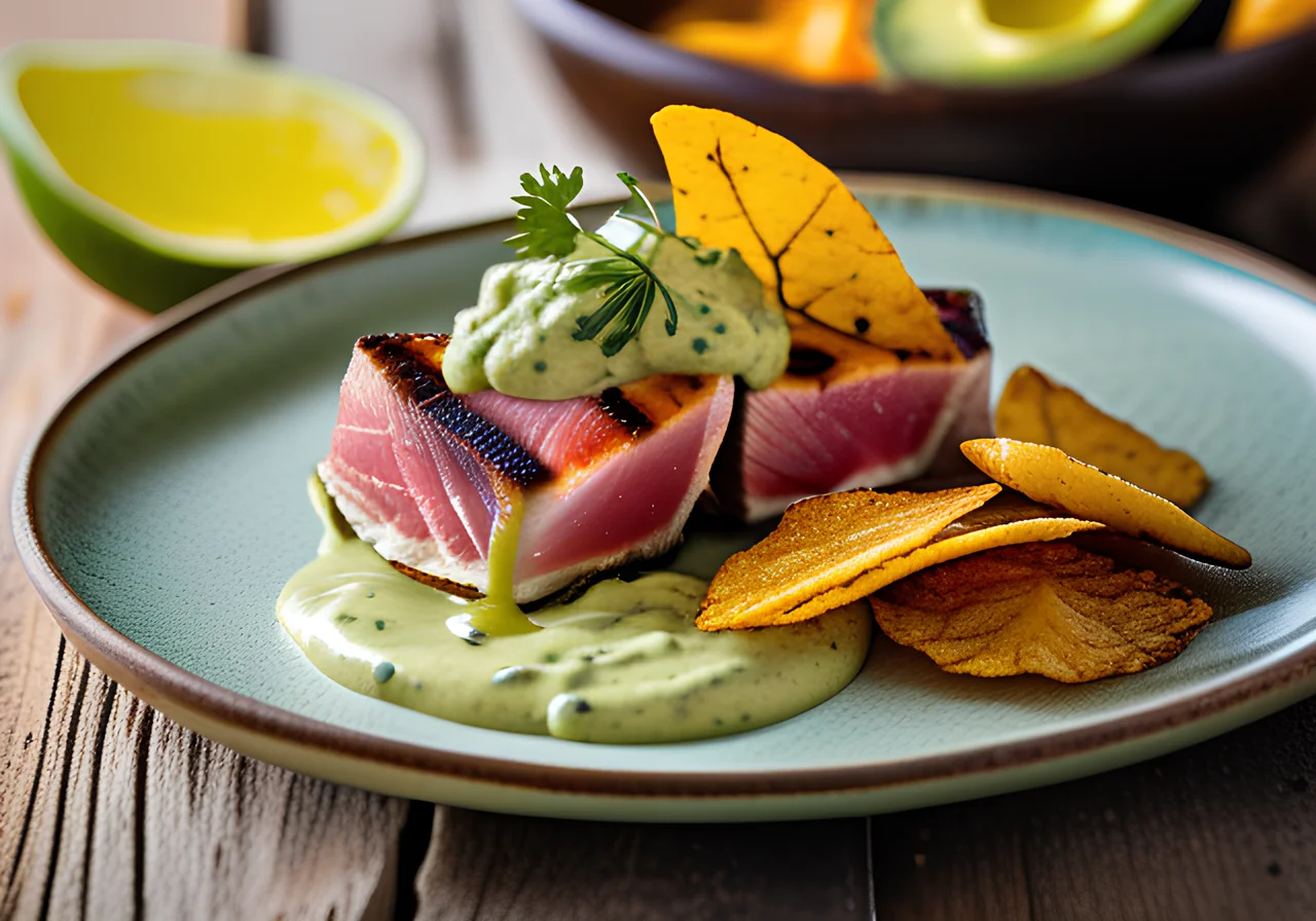 Tuna with Avocado Cream
