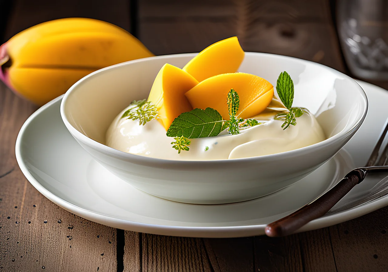 Quark Dessert with Mango
