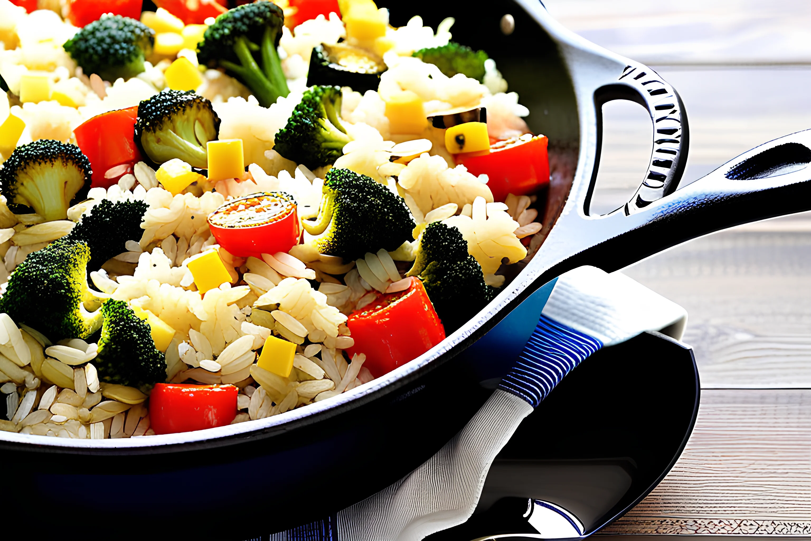 Oven-Baked Vegetable and Rice Skillet