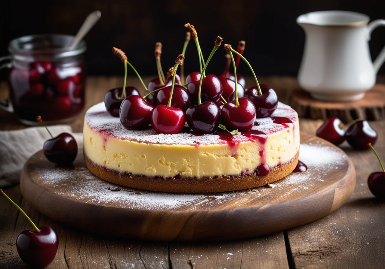 Cheese Cherry Cake