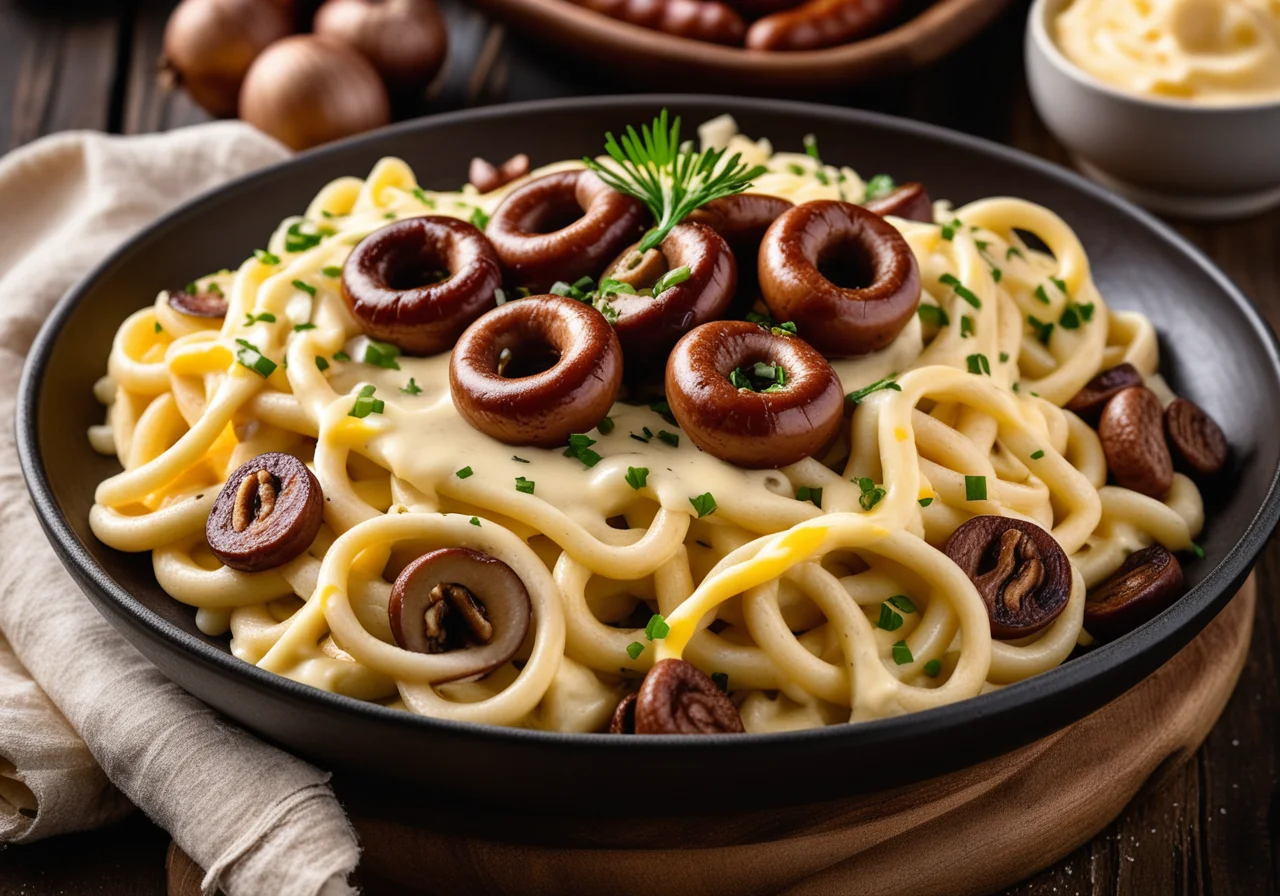 Spätzle with Sausages