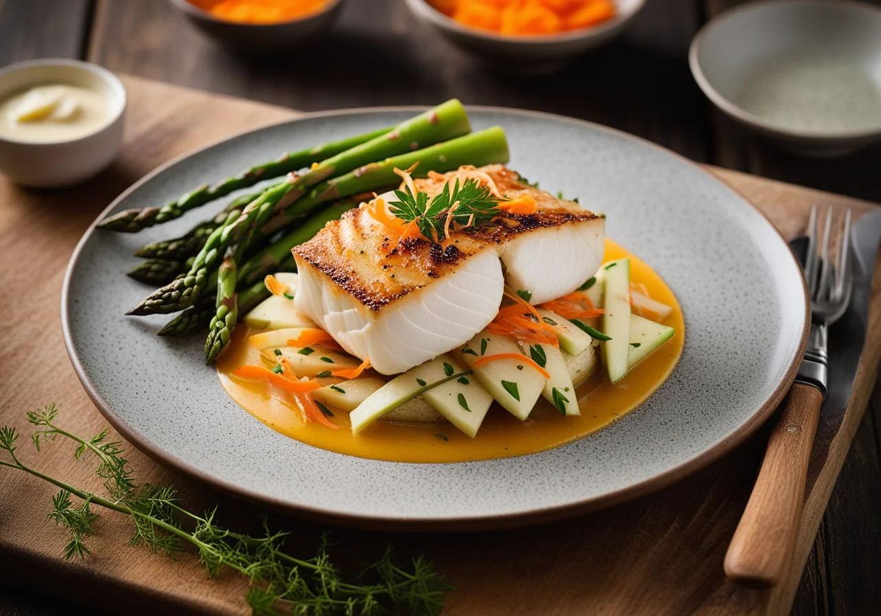 Vegetables with Crabs and Fish