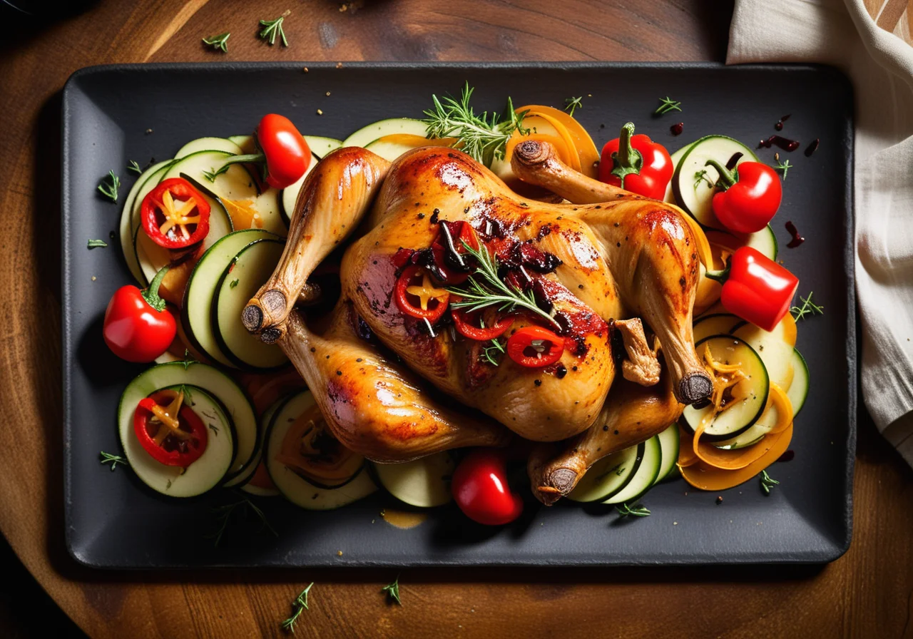 Roasted Chicken with Ratatouille