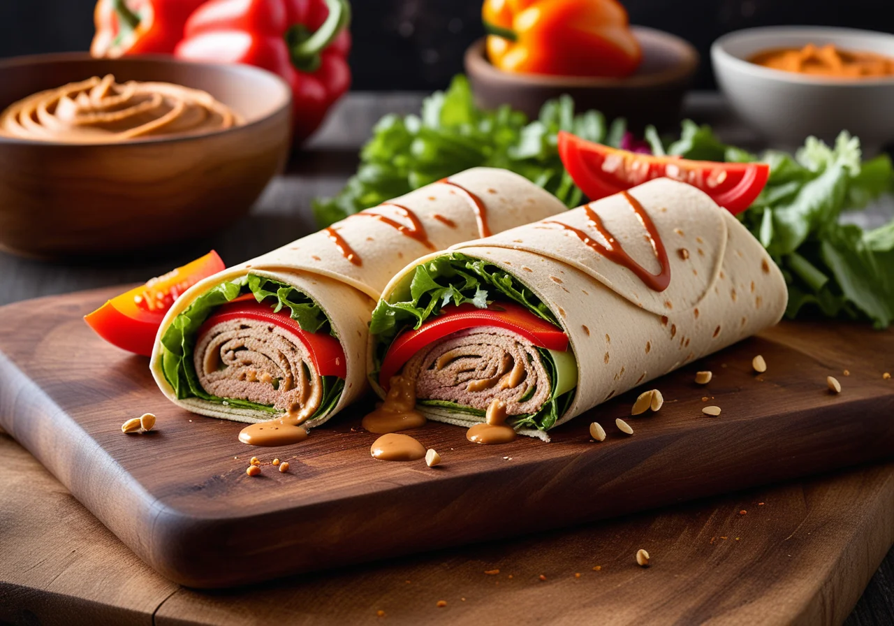 Wrap with Turkey Breast and Peanut Butter