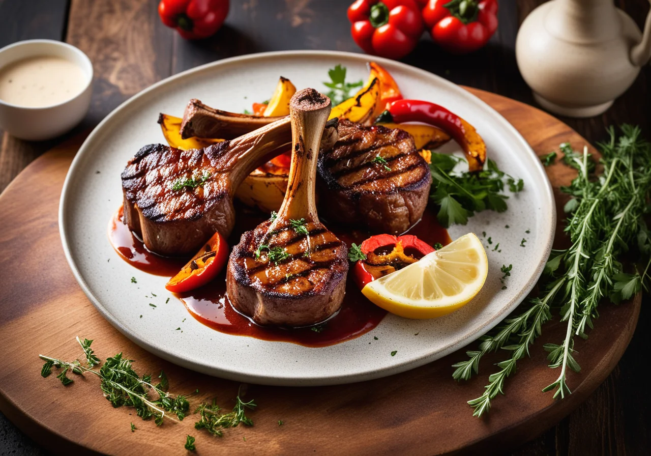 Grilled Lamb Chops with Buttermilk Tandoori Marinade