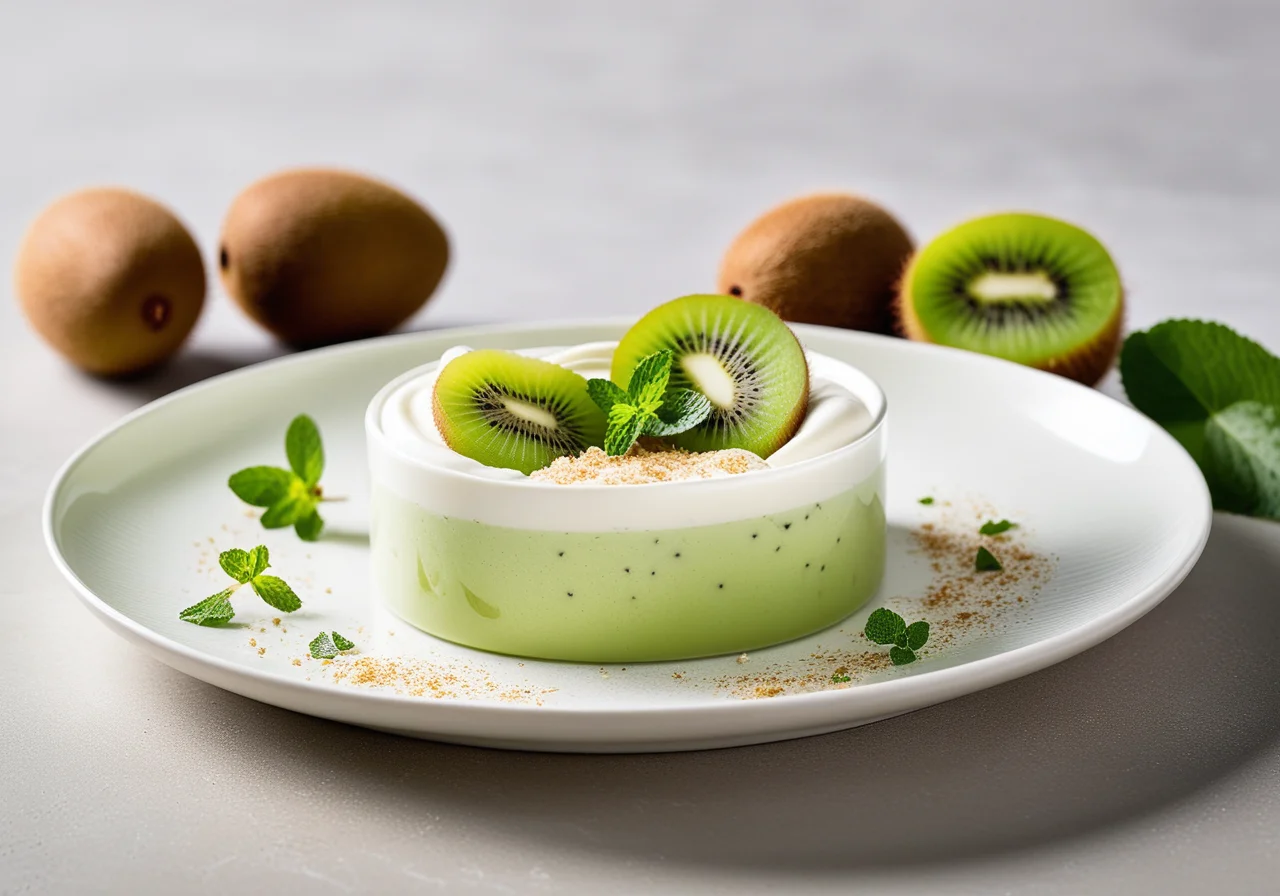 Quark Mousse with Kiwis