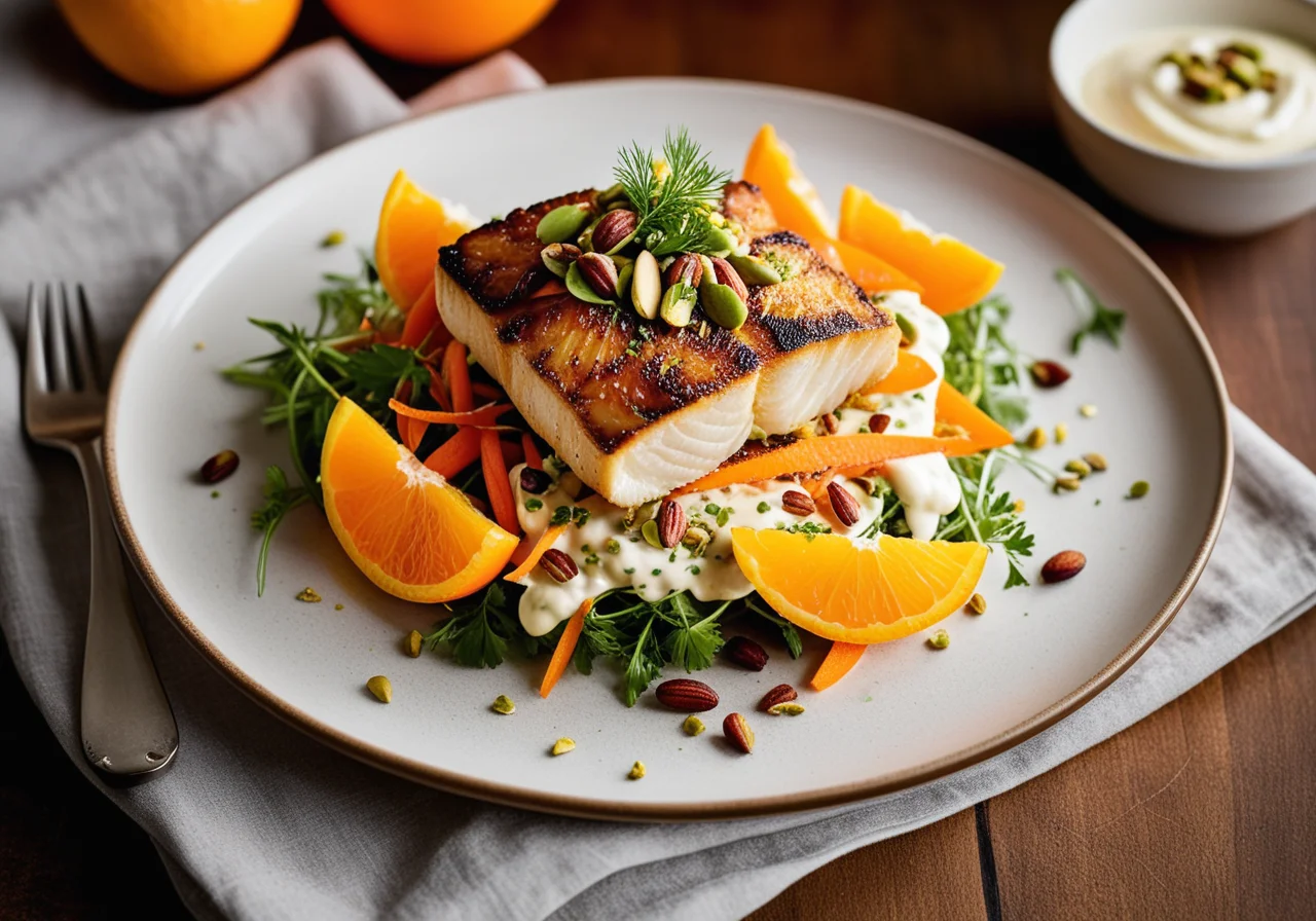 Pike Perch on Carrot Salad