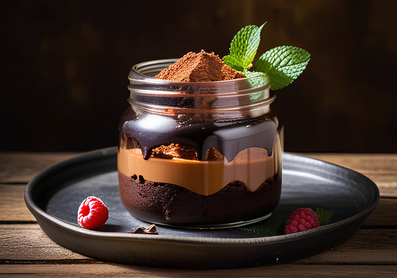 Moist Chocolate Cake in a Jar