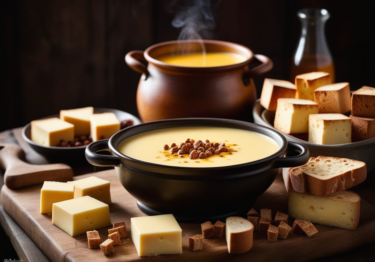 Cheese Fondue with Bread