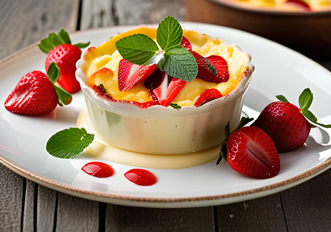 Quark Gratin with Strawberries