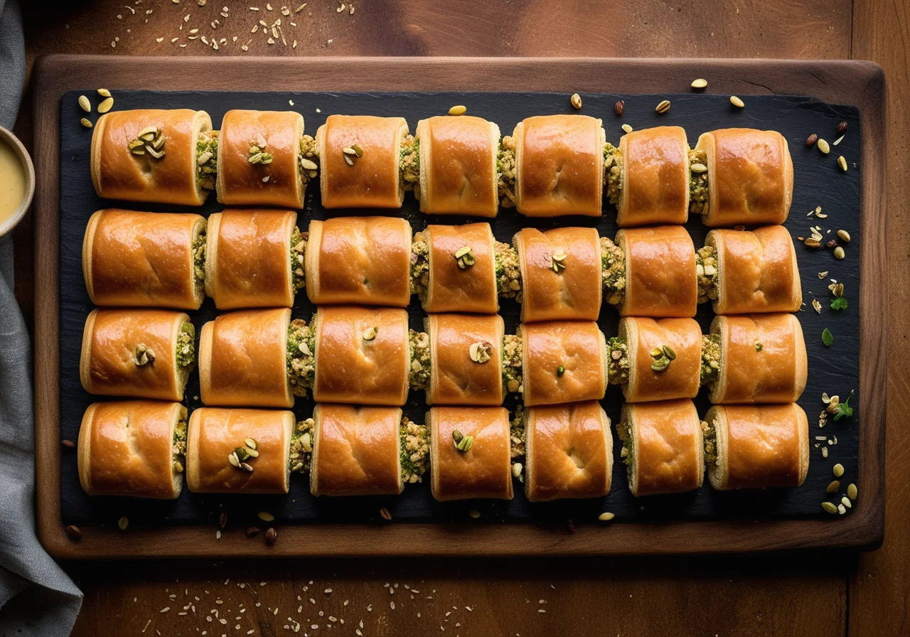 Flaky Pastry Salmon Rolls