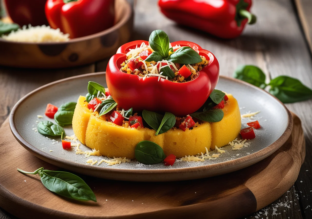 Stuffed Peppers with Polenta