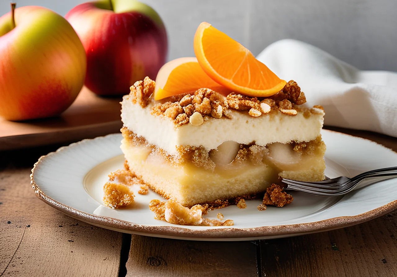 Box Cake with Apple Ricotta Filling