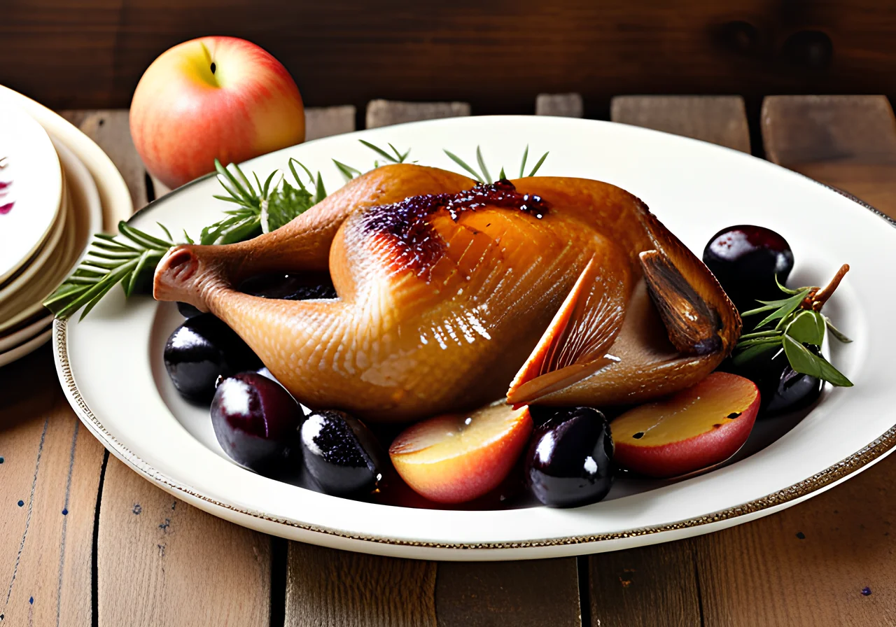Fruit‑filled Roast Goose with Apples and Prunes