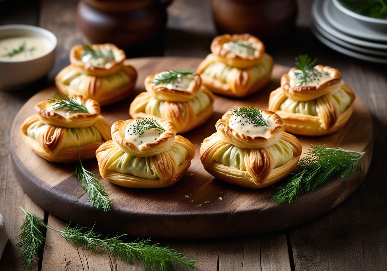 Puff-Pastry Crab Parcels