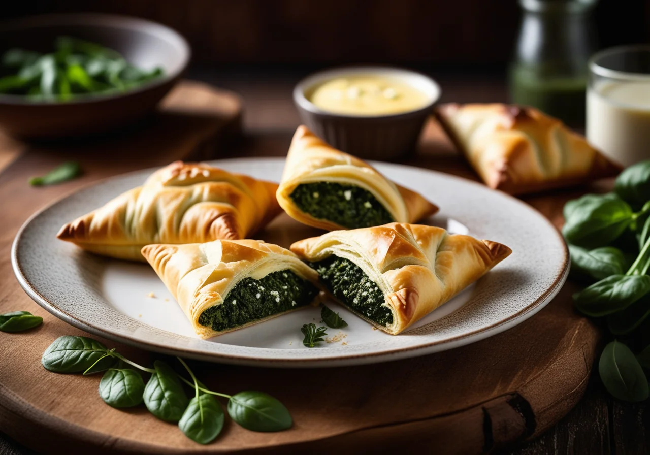 Filled Spinach Pastry Pockets