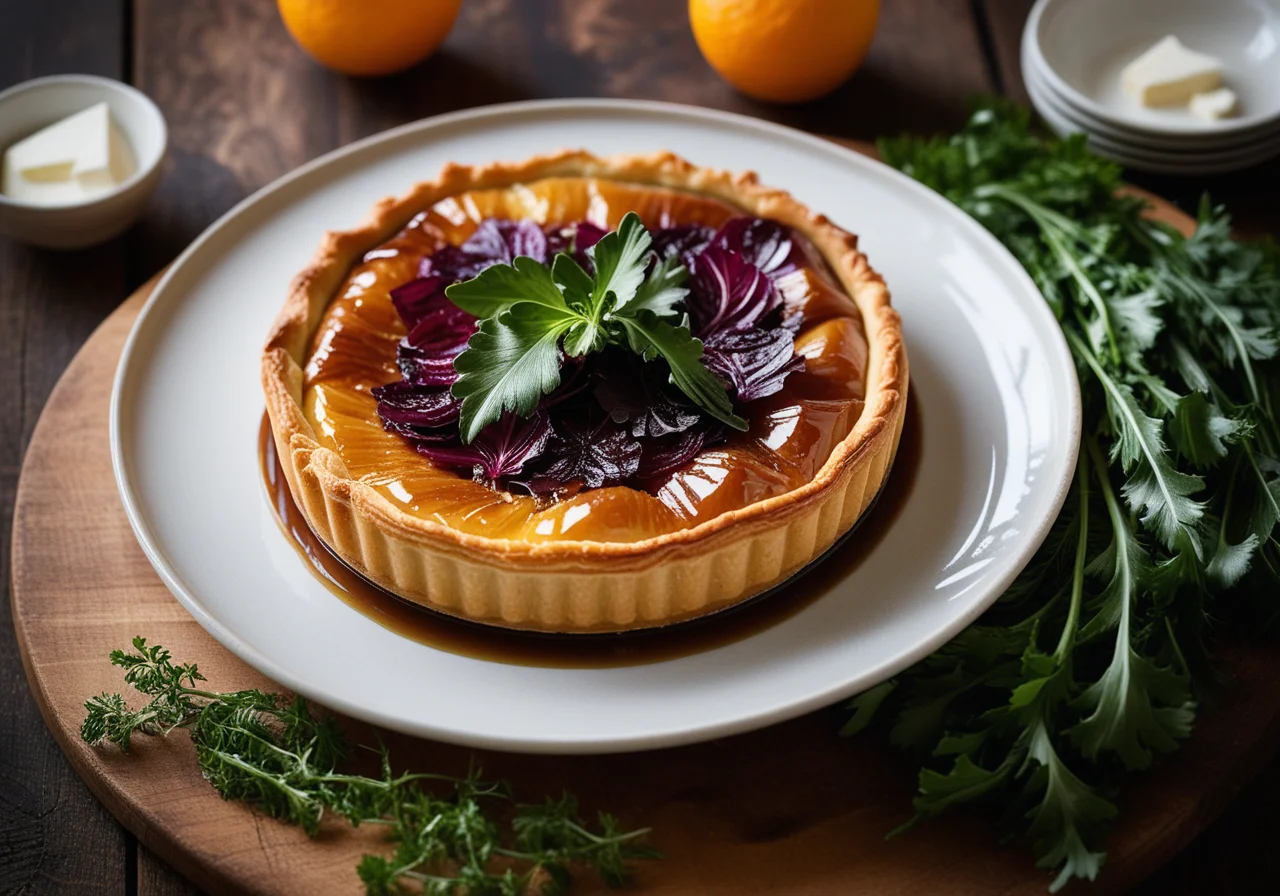 Tarte Tatin with Chicory