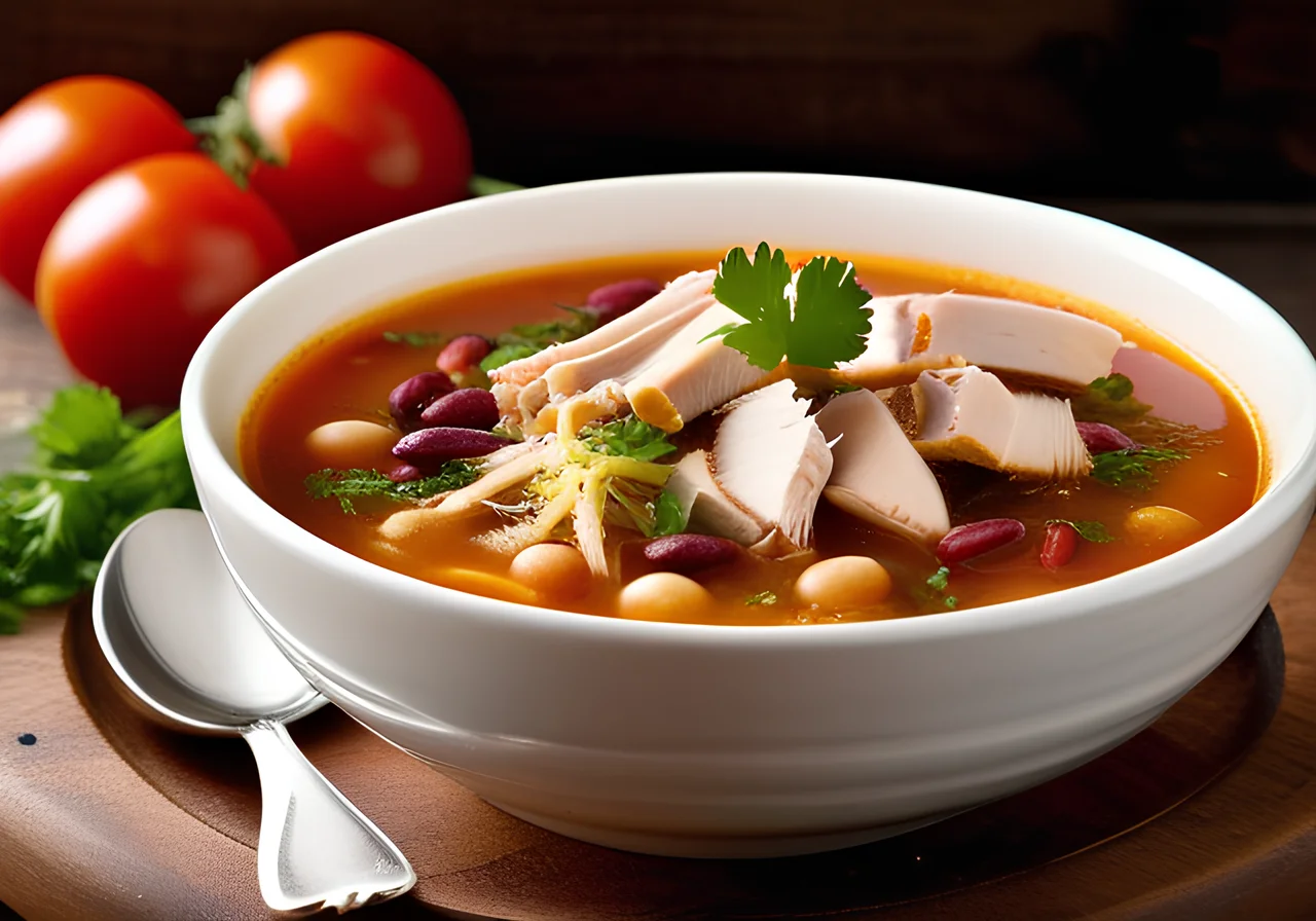 Spicy Chicken Soup with Legumes