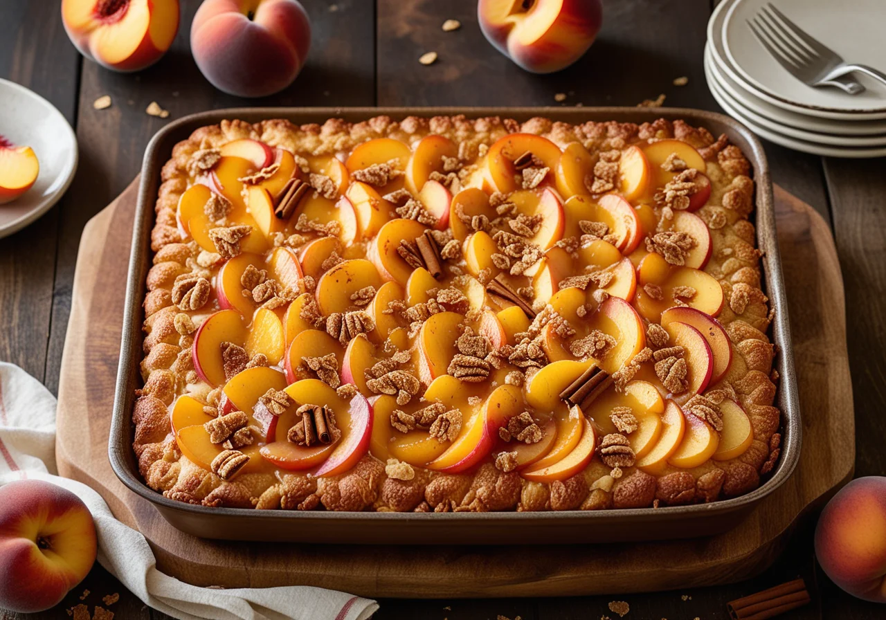 American-Style Peach Casserole