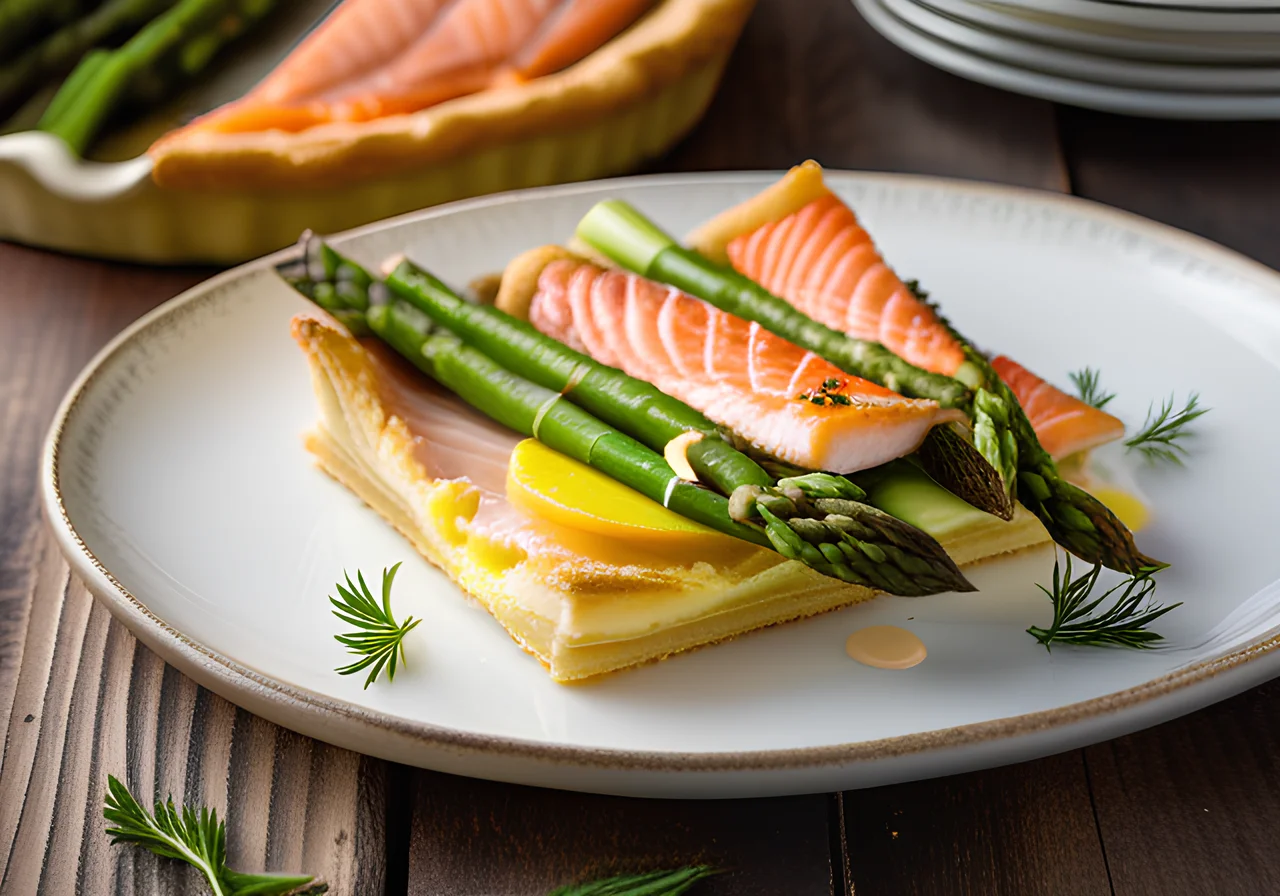 Asparagus Tart with Salmon