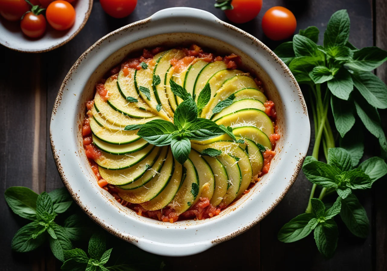 Zucchini-Mint Gratin