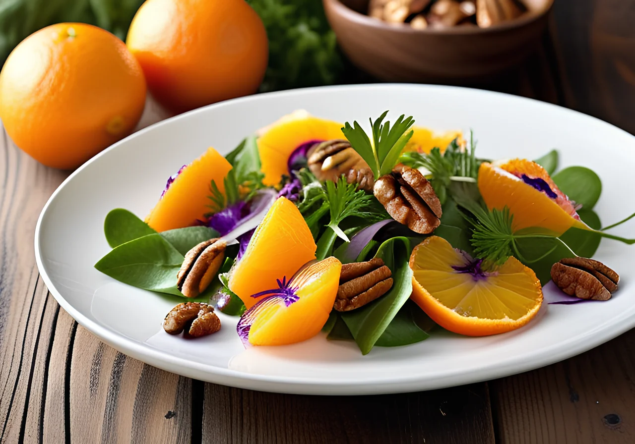Chicory Orange Salad with Walnuts
