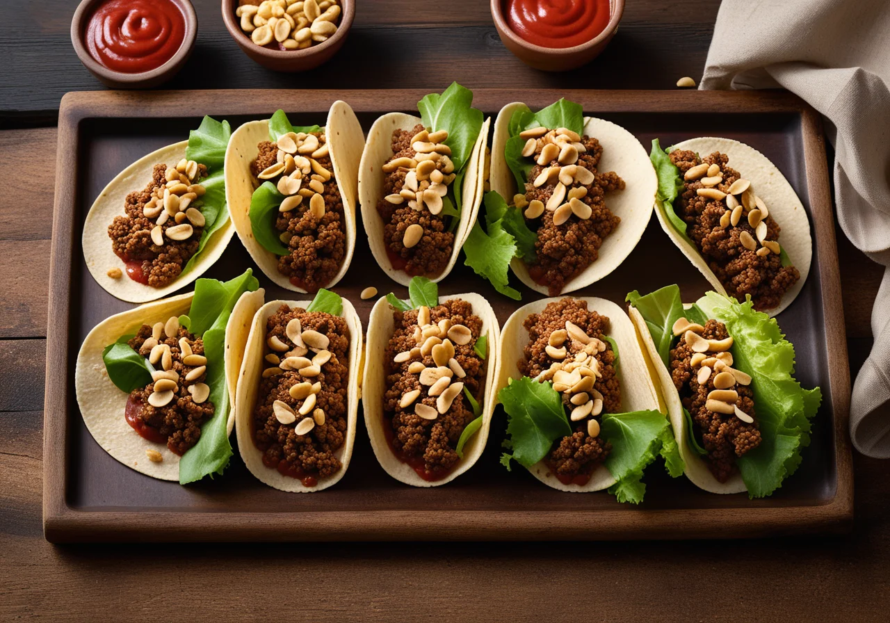 Taco Shells with Ground Beef Filling