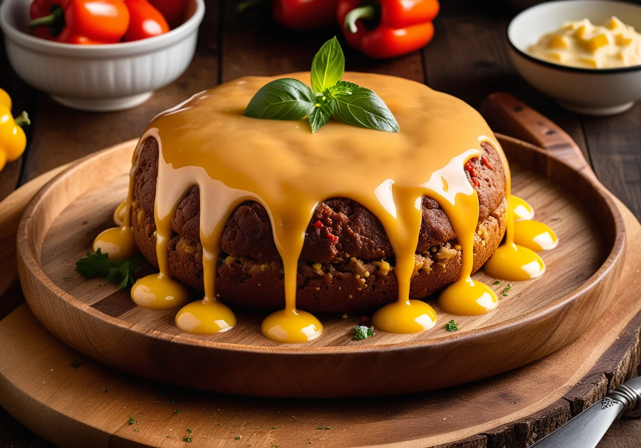 Meatball Cake with Corn