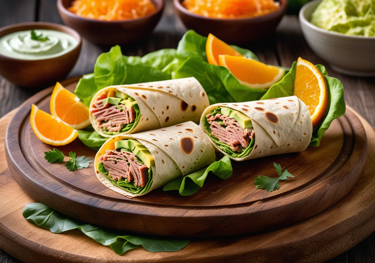 Thunfisch-Füllungs-Wraps